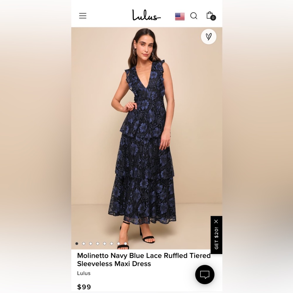 Lulus Wedding Guest Dress - Worn Once, great condition!